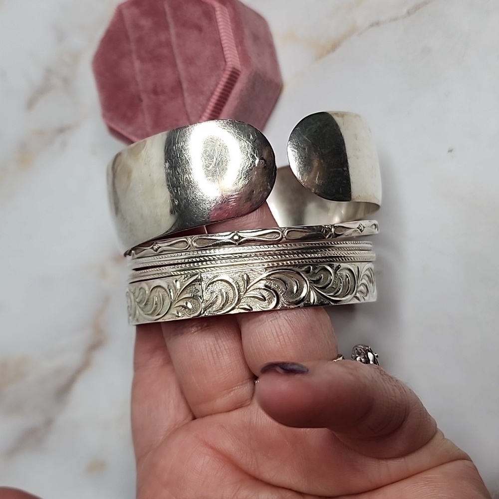 Sterling Silver Bangle Set Bundle - image 2
